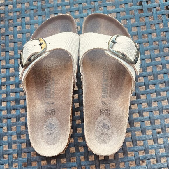 Women’s Birkenstock Madrid Big Buckle Canvas Slide Sandals - EUR 37 / US 6.5 - 7 - Picture 3 of 6